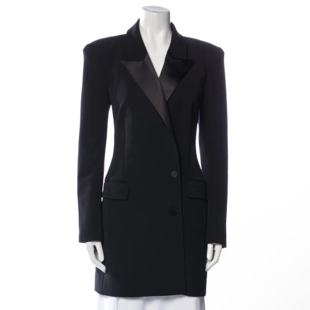 NWT L’Agence Duster Blazer Trench Coat In Black Size 12 $695.00